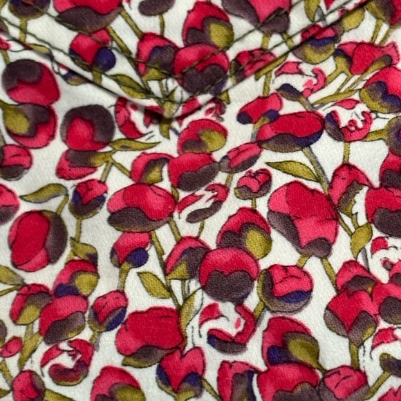 Louis Castel Floral Poppies Print Golf Capri Pants - Picture 6 of 12